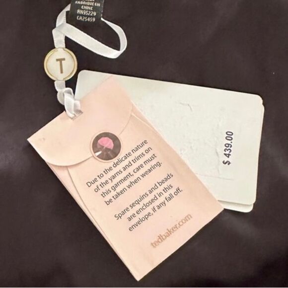 TED BAKER Cocktail Dress Meltea Sparkly Tiered Dress • NEW WITH TAGS • - Picture 10 of 11